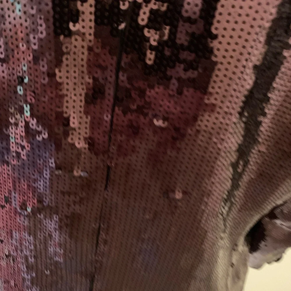 Chicos Shining Tuxe Sheron Jacket Timberglass. Sequins - Picture 15 of 15